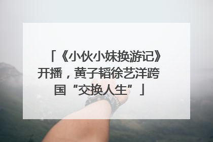 《小伙小妹换游记》开播，黄子韬徐艺洋跨国“交换人生”