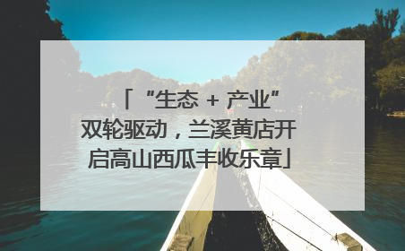 “生态 + 产业”双轮驱动，兰溪黄店开启高山西瓜丰收乐章