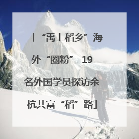 “禹上稻乡”海外“圈粉” 19名外国学员探访余杭共富“稻”路