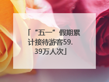 “五一”假期累计接待游客59.39万人次
