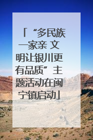 “多民族一家亲 文明让银川更有品质”主题活动在闽宁镇启动