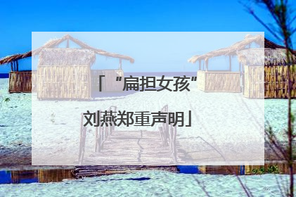 “扁担女孩”刘燕郑重声明