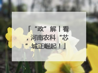 “政”解丨看，河南农科“芯”城正崛起！