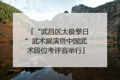 “武昌区太极拳日”武术展演暨中国武术段位考评赛举行