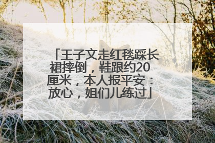 王子文走红毯踩长裙摔倒，鞋跟约20厘米，本人报平安：放心，姐们儿练过
