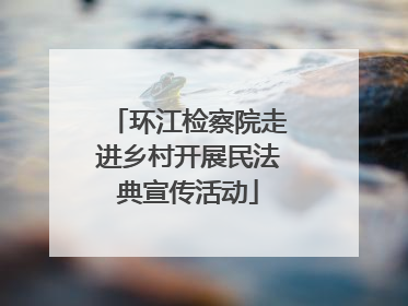 环江检察院走进乡村开展民法典宣传活动