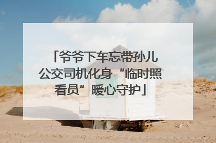 爷爷下车忘带孙儿 公交司机化身“临时照看员”暖心守护