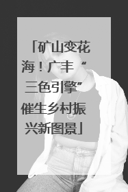 矿山变花海！广丰“三色引擎”催生乡村振兴新图景