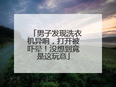 男子发现洗衣机异响，打开被吓晕！没想到竟是这玩意