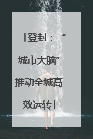 登封：“城市大脑”推动全城高效运转
