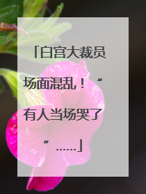 白宫大裁员场面混乱！“有人当场哭了”……