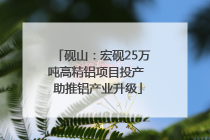 砚山：宏砚25万吨高精铝项目投产 助推铝产业升级