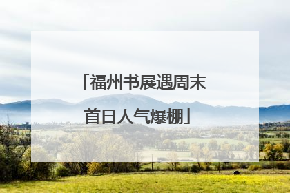 福州书展遇周末 首日人气爆棚