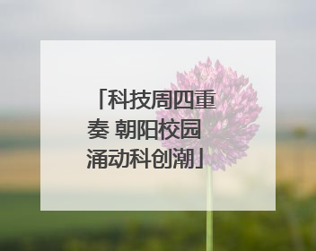 科技周四重奏 朝阳校园涌动科创潮