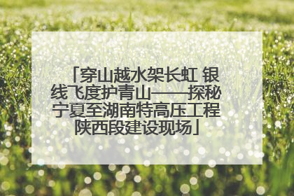 穿山越水架长虹 银线飞度护青山——探秘宁夏至湖南特高压工程陕西段建设现场
