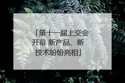 第十一届上交会开幕 新产品、新技术纷纷亮相