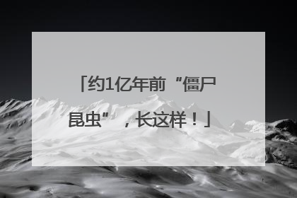 约1亿年前“僵尸昆虫”，长这样！
