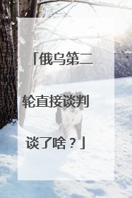 俄乌第二轮直接谈判谈了啥？