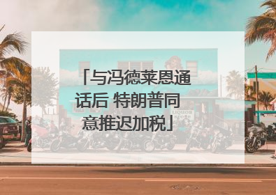 与冯德莱恩通话后 特朗普同意推迟加税