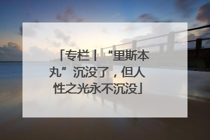 专栏丨“里斯本丸”沉没了，但人性之光永不沉没