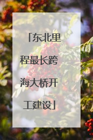 东北里程最长跨海大桥开工建设