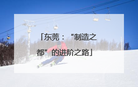 东莞：“制造之都”的进阶之路