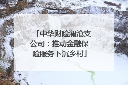 中华财险澜沧支公司：推动金融保险服务下沉乡村