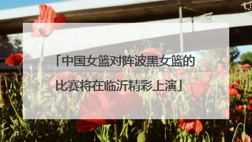 中国女篮对阵波黑女篮的比赛将在临沂精彩上演