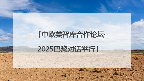 中欧美智库合作论坛·2025巴黎对话举行