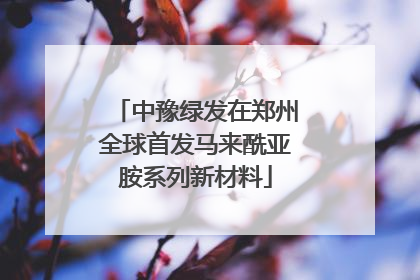 中豫绿发在郑州全球首发马来酰亚胺系列新材料