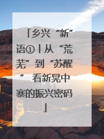 乡兴“新”语①丨从“荒芜”到“苏醒” 看新晃中寨的振兴密码