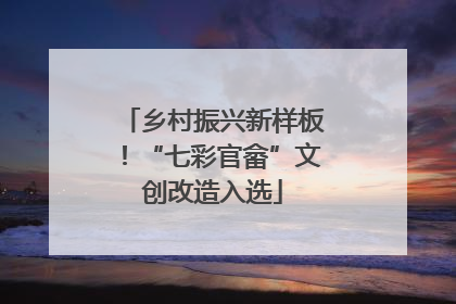 乡村振兴新样板！“七彩官畲”文创改造入选