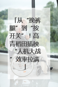 从“挽裤腿”到“按开关”！高青稻田插秧“人机大战”效率拉满