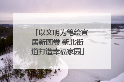 以文明为笔绘宜居新画卷 新北街道打造幸福家园