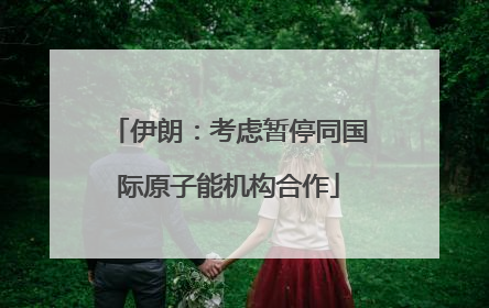 伊朗：考虑暂停同国际原子能机构合作