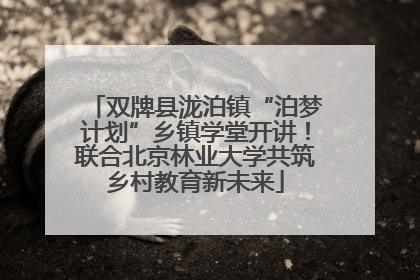 双牌县泷泊镇“泊梦计划”乡镇学堂开讲！联合北京林业大学共筑乡村教育新未来