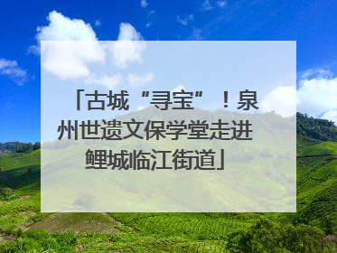 古城“寻宝”！泉州世遗文保学堂走进鲤城临江街道