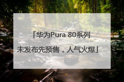 华为Pura 80系列未发布先预售，人气火爆