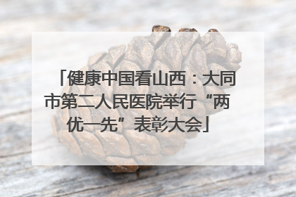 健康中国看山西：大同市第二人民医院举行“两优一先”表彰大会