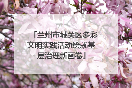 兰州市城关区多彩文明实践活动绘就基层治理新画卷