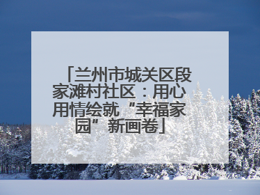 兰州市城关区段家滩村社区：用心用情绘就“幸福家园”新画卷