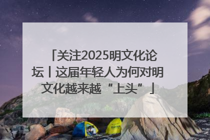 关注2025明文化论坛丨这届年轻人为何对明文化越来越“上头”