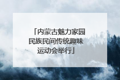内蒙古魅力家园民族民间传统趣味运动会举行