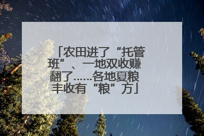 农田进了“托管班”、一地双收赚翻了……各地夏粮丰收有“粮”方