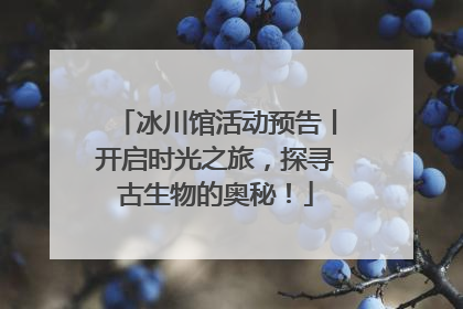 冰川馆活动预告丨开启时光之旅，探寻古生物的奥秘！