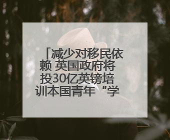 减少对移民依赖 英国政府将投30亿英镑培训本国青年“学徒”