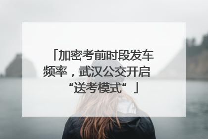 加密考前时段发车频率，武汉公交开启“送考模式”