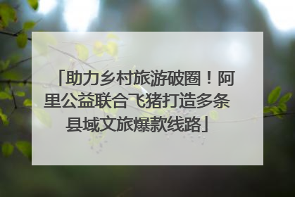 助力乡村旅游破圈！阿里公益联合飞猪打造多条县域文旅爆款线路