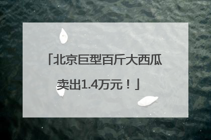 北京巨型百斤大西瓜卖出1.4万元！