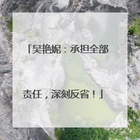 吴艳妮：承担全部责任，深刻反省！